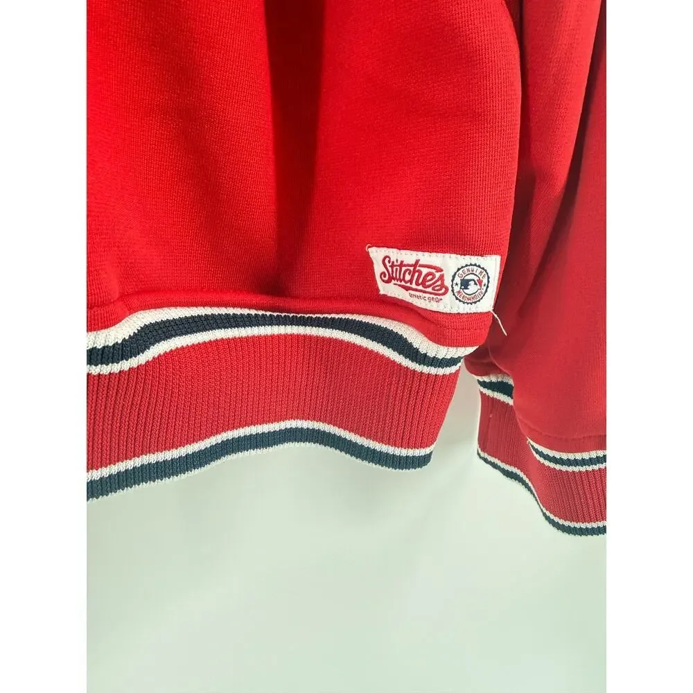 St Louis Cardinals Full Zip Jacket Stitches MLB Baseball Fan Red Jacket 2XL
